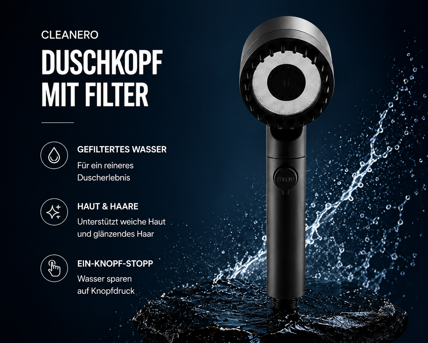 Cleanero - Duschkopf mit Filter