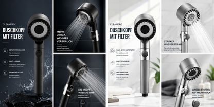Cleanero - Duschkopf mit Filter